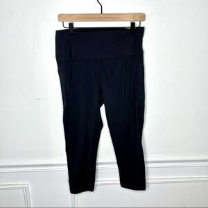 Zyia Active Brilliant Side Pocket Cropped 25" Black Legging Womens 14-16